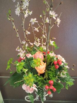 ４月テーブル装花